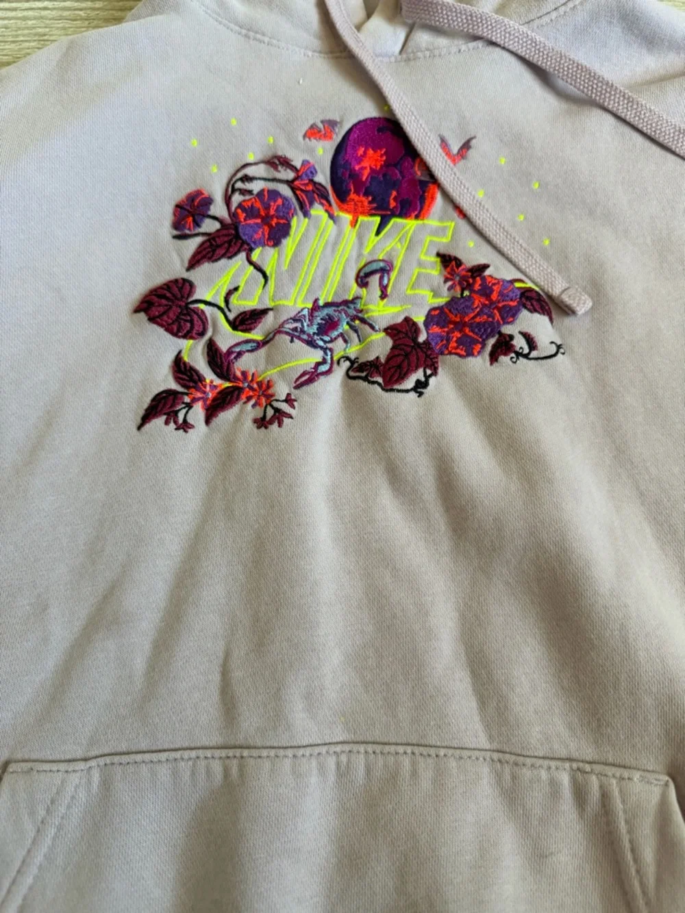 Nike Lavender/Pale‎ Pink Floral Logo Hoodie